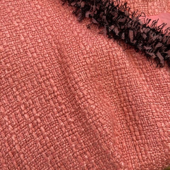 NWOT apt.9 Pink Tweed Jacket with black Trim detailed sleeve size 14 - Picture 10 of 16